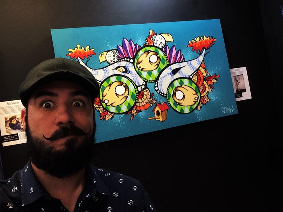 Estranho leva seu grafite dos muros para as telas