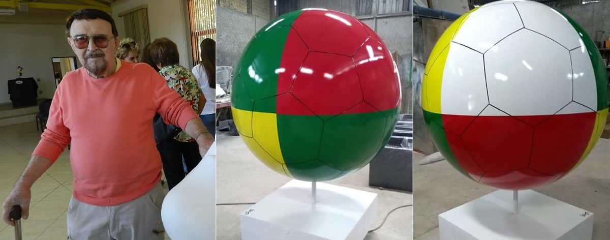 Bola da Copa de Inos Corradin enfeita metrô em São Paulo