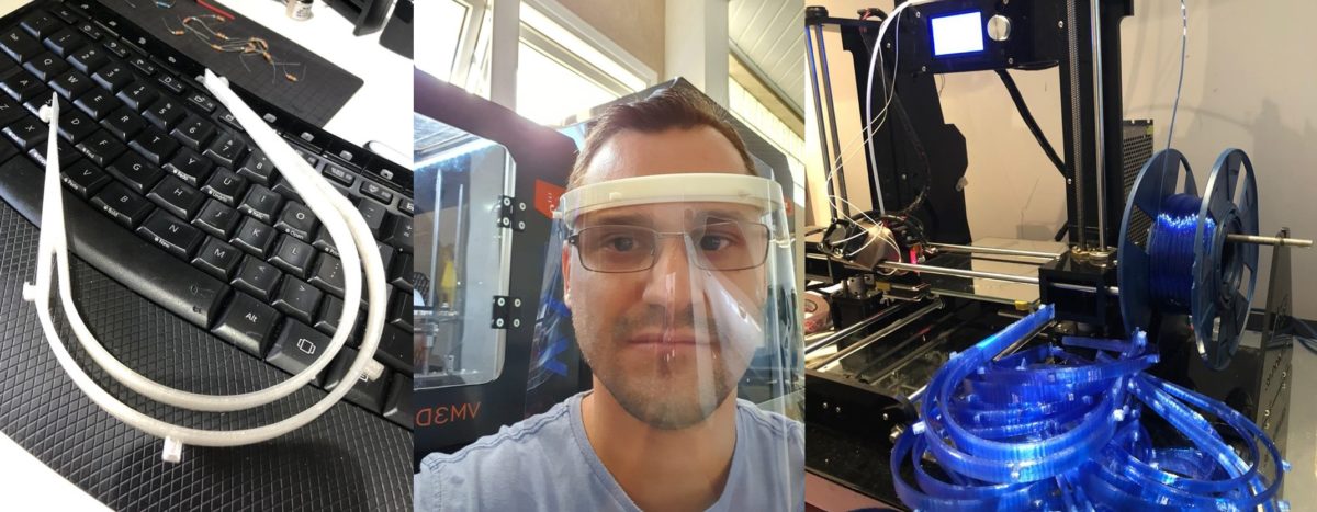Donos de impressoras 3D fazem e doam a hospitais 5 mil escudos de rosto