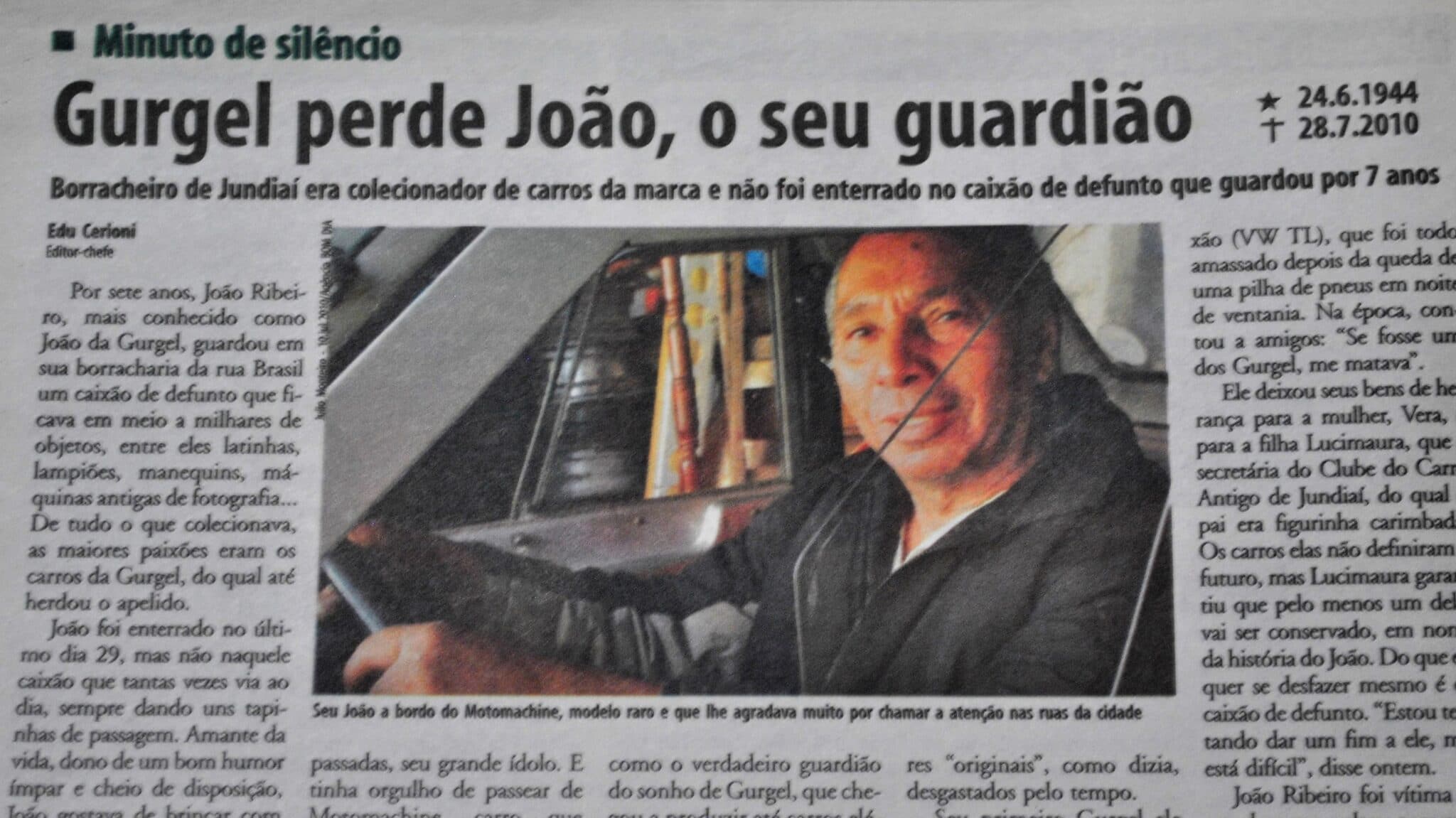  Jundiaí também teve o seu João da Gurgel