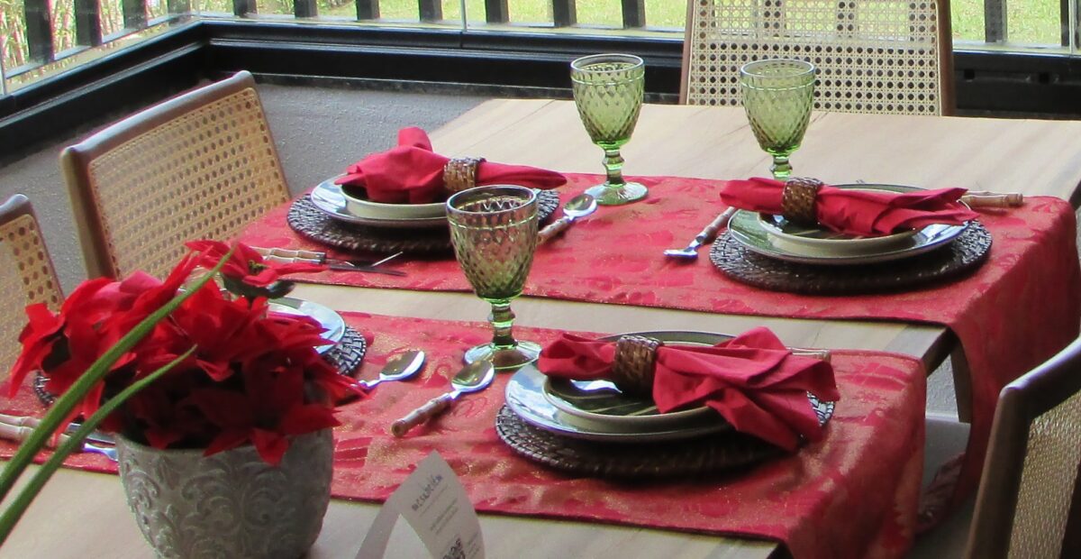Enfeite a mesa da ceia de Natal e Réveillon com 100% da renda para Missão Belém
