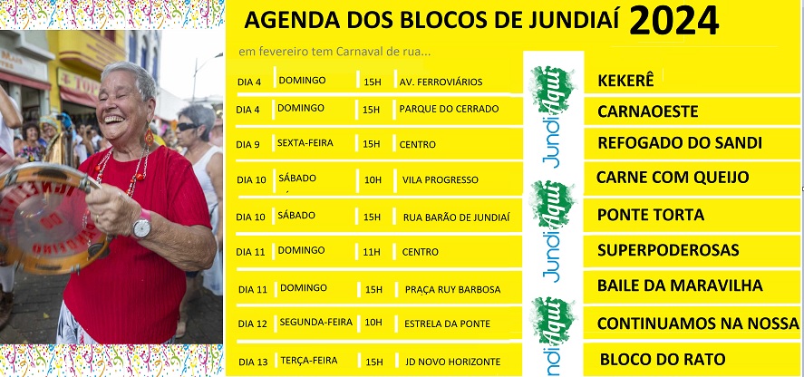 9 blocos vão agitar Jundiaí