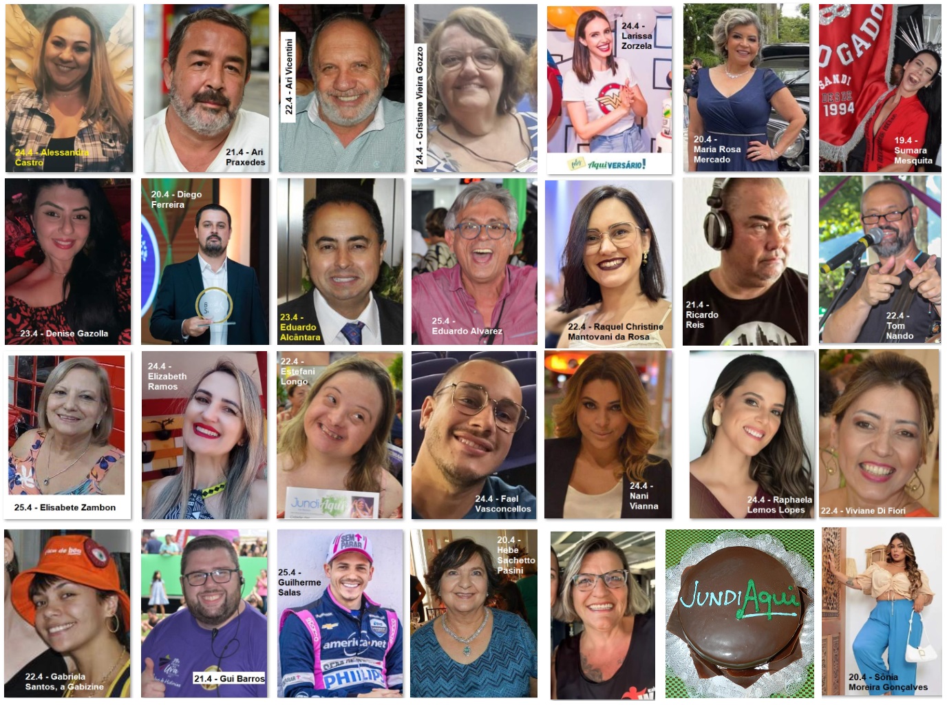 19 a 25 de abril: parabéns a você…