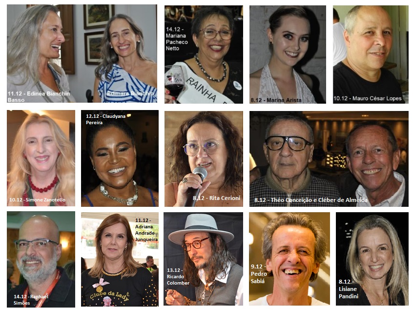 De 8 a 14 de dezembro tem parabéns…